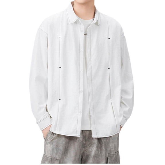 LIBRCLO Mens Button-Up Shirts Long Sleeve Shirt Classic Fit Shirts for Work Casual