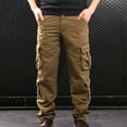 thumbnail image 1 of LIBRCLO Mens Cargo Pants Regular Fit Straight Leg Pants with Multiple Pockets for Business, 1 of 8