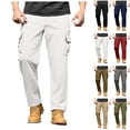 thumbnail image 1 of LIBRCLO Cargo Pants for Men Relaxed Fit Loose Casual Trousers with Multi Pockets Outdoor Straight Leg Workwear Pants, 1 of 9