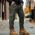 thumbnail image 1 of LIBRCLO Mens Cargo Pants Slim Fit Classic Pants with Multiple Pockets for Commuting To Work, 1 of 6