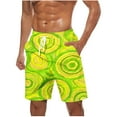 thumbnail image 1 of LIBRCLO Mens Hawaiian Beach Shorts Summer Swim Trunks Quick Dry Bathing Suits Thin Swimsuit Breathable Board Shorts Swimwear Yellow XL, 1 of 4