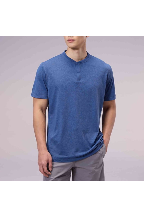 Mens Henley Shirts Short Sleeve Athletic Casual Shirts Fashion Active Flex Tops