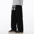 thumbnail image 1 of LIBRCLO Mens Jeans Straigh Leg, Casual Outdoor Cargo Denim Pants with Pockets Drawstring Slim Fit Jeans Size XXS, 1 of 8