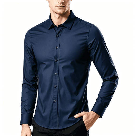 LIBRCLO Mens Shirts Long Sleeve Business Work Dress Shirts Casual Button Down Shirts, Size M