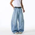 thumbnail image 1 of LIBRCLO Mens Relaxed Fit Jeans, Basic Classic Denim Pants with Pockets Casual Straigh Leg Jeans Size L, 1 of 7
