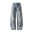 thumbnail image 1 of LIBRCLO Mens Relaxed Fit Jeans, Casual Straigh Leg Jeans Basic Classic Denim Pants with Pockets Size 3XL, 1 of 6