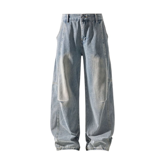 LIBRCLO Mens Relaxed Fit Jeans, Casual Straigh Leg Jeans Basic Classic Denim Pants with Pockets Size 3XL