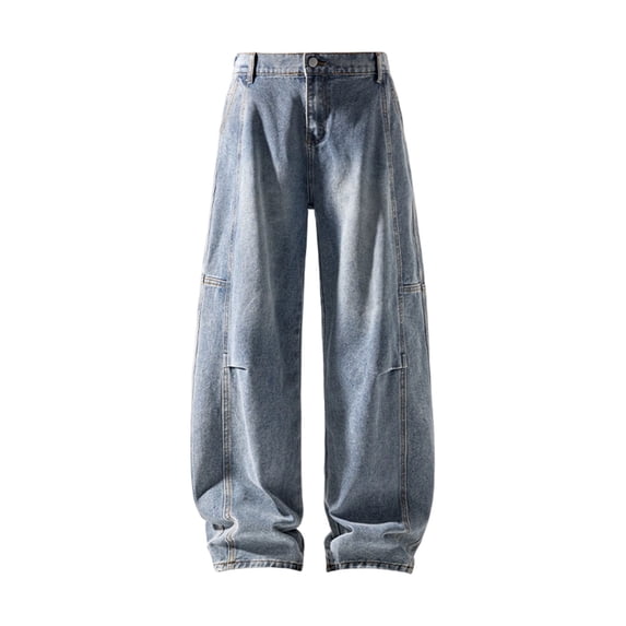 LIBRCLO Mens Relaxed Fit Jeans, Casual Straigh Leg Jeans Basic Classic Denim Pants with Pockets Size XXL