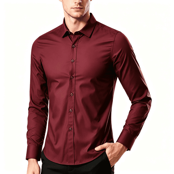 LIBRCLO Mens Shirts Long Sleeve Business Work Dress Shirts Casual Button Down Shirts, Size L
