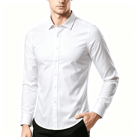 LIBRCLO Mens Shirts Long Sleeve Business Work Dress Shirts Casual Button Down Shirts, Size S