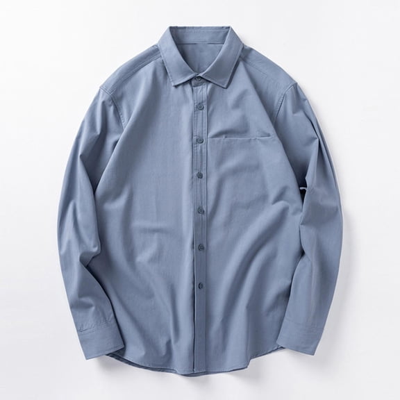 LIBRCLO Mens Shirts Long Sleeve Shirt Cotton Button Down Classic Fit Shirts for Work Casual