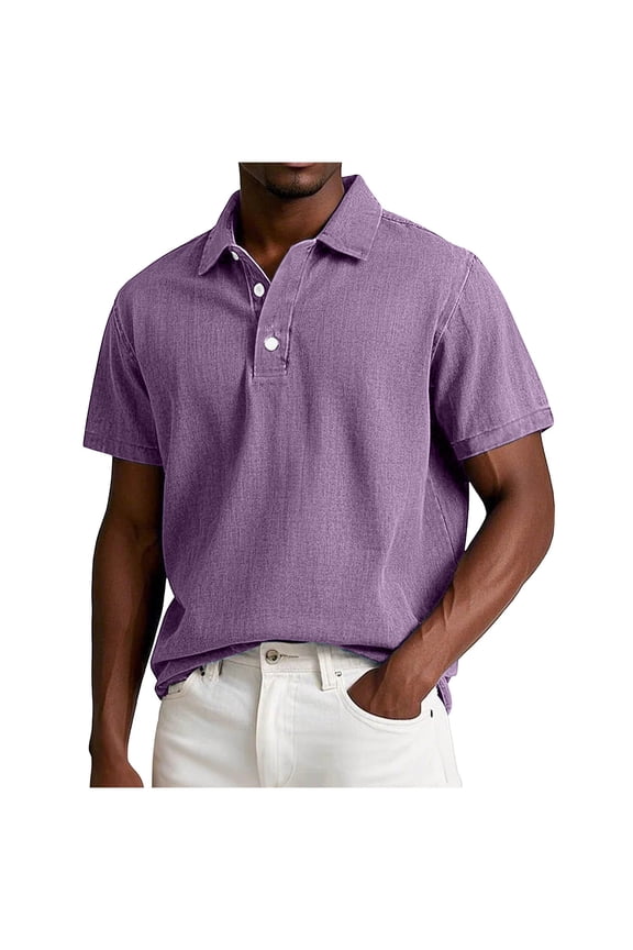 Mens Shirts Short Sleeve Button Down Shirts Casual Stylish Solid Color Tops