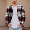 thumbnail image 1 of LIBRCLO Mens Shirts Slim Fit Long Sleeve Plaid Graphic Shirt Button Down Shirts for Work Casual, 1 of 5