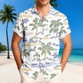 thumbnail image 1 of LIBRCLO Mens Short Sleeve Shirts Quick Dry Casual Button Down Shirts Fashion Summer Vacation Hawaiian Beach Tops Green M, 1 of 6