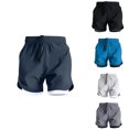 thumbnail image 1 of LIBRCLO Mens Swim Trunks with Liner 2 in 1 Quick Dry Athletic Board Shorts Lightweight Breathable Bathing Suits Summer Beach Shorts Navy 5XL, 1 of 6