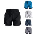 thumbnail image 1 of LIBRCLO Mens Swim Trunks with Liner 2 in 1 Quick Dry Athletic Board Shorts Lightweight Breathable Bathing Suits Summer Beach Shorts Black 3XL, 1 of 7