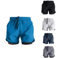 thumbnail image 1 of LIBRCLO Mens Swim Trunks with Liner 2 in 1 Quick Dry Athletic Board Shorts Lightweight Breathable Bathing Suits Summer Beach Shorts Blue XL, 1 of 6