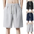 thumbnail image 1 of LIBRCLO Mens Shorts Elastic Waist Casual Daily Breathable Shorts with Drawstring for Outdoor Beach, 1 of 5