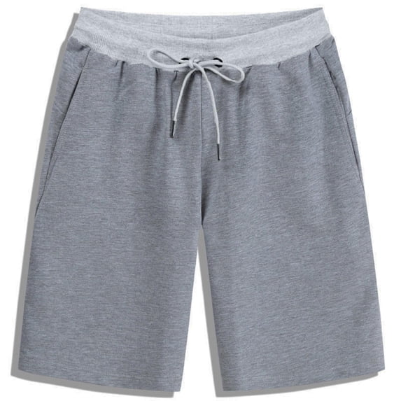LIBRCLO Mens Shorts Elastic Waist Drawstring Athletic Sweat Shorts with Pockets for Casual Gym Beach