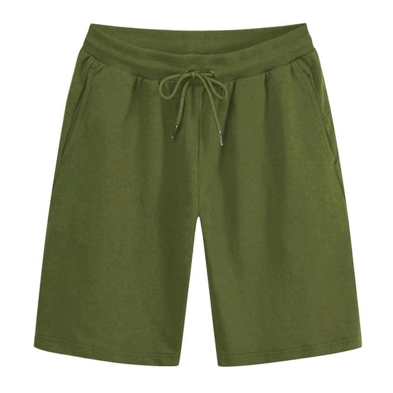 LIBRCLO Mens Shorts Elastic Waist Drawstring Athletic Sweat Shorts with Pockets for Casual Gym Beach