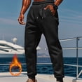 thumbnail image 1 of LIBRCLO Mens Sweatpants Casual Solid Color Elastic Waist Fleece Lined Fall Fashion Jogger Pants, 1 of 8