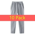 thumbnail image 1 of LIBRCLO Mens Sweatpants Open Bottom Solid Color Casual Jogger Pants Elastic Waist Outdoor Athletic Running Sweatpants with Pockets, Size XXL, 1 of 6