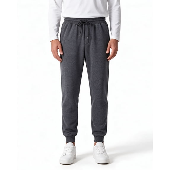 LIBRCLO Mens Sweatpants with Pockets Elastic Waist Jogger Sweatpants for Workout Athletic, Dark Gray L