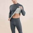 thumbnail image 1 of LIBRCLO Mens Thermal Underwear Sets Winter Fitness Cold Weather Base Layer Long Johns Underwear Round-Neck Solid Color Fleece Stretchy Long Sleeve Top and Bottom, 1 of 9