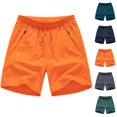 thumbnail image 1 of LIBRCLO Mens Workout Shorts Elastic Waist Casual Board Shorts with Zipper Pockets and Drawstring for Outdoor Beach, 1 of 6