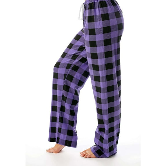 LIBRCLO Pajamas Pants for Women with Drawstring Elastic Waist, Soft Checkered Print Lounge Sleepwear, Lightweight Full Length PJ Pants for Comfort 