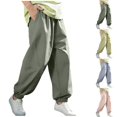 thumbnail image 1 of LIBRCLO Pants for Girls Boys Size 4-5Y Sun Protection Mosquito Elastic Bottom Pants with Pockets Outdoor Summer Sports Kids Clothes, 1 of 7