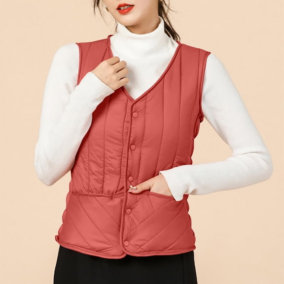 LIBRCLO Puffer Vest for Women Seamless Lightweight Sleeveless Jacket Slim Fit Warm Down Winter Alternative Coat