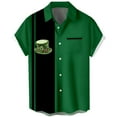 thumbnail image 1 of LIBRCLO St. Patricks Day Shirts for Men, Button-Up Short Sleeve Shirts - Lucky Charm Design, 1 of 3