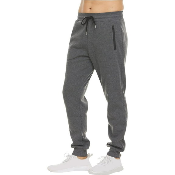 LIBRCLO Sweatpants Men with Zipper Pockets Solid Color Casual Jogger Pants Outdoor Running Workout Sweatpants Elastic Bottom