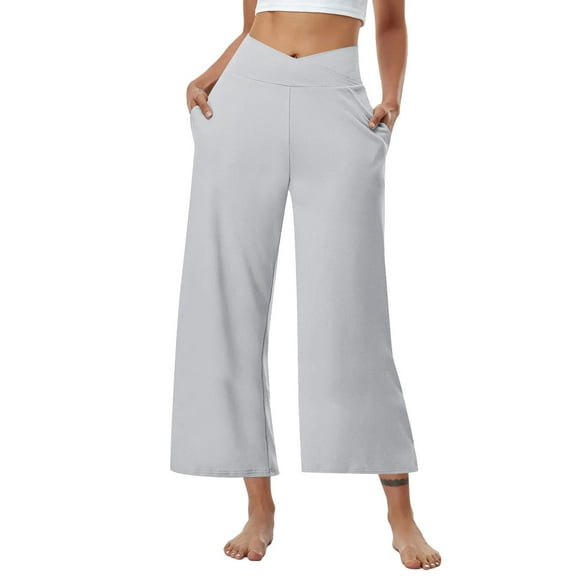 LIBRCLO Sweatpants for Women with Pockets Breathable Fall Winter Wide Leg Stretch Outdoor Casual Solid Color Comfortable Jogger Pants for Workout,Running