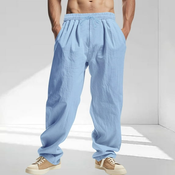 LIBRCLO Sweatpants for Men with Pockets Solid Color Fit Stretch Breathable Fall Casual Outdoor Jogger Pants for Jogging,Workout,Running