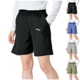 thumbnail image 1 of LIBRCLO Swim Trunks for Kids Boys Lightweight Breathable Board Shorts with Pockets Athletic Quick Dry Summer Hawaii Beach Shorts Black 7-8 Years, 1 of 8