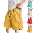 thumbnail image 1 of LIBRCLO Swim Trunks for Kids Boys Lightweight Quick Dry Board Shorts with Pockets Thin Breathable Summer Hawaii Beach Shorts Yellow 11-12 Years, 1 of 7