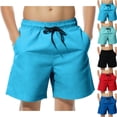 thumbnail image 1 of LIBRCLO Swim Trunks for Kids Boys Liner Thin Quick Dry Beach Shorts with Pockets Athletic Breathable Summer Board Shorts Sky Blue 12-13Years, 1 of 9