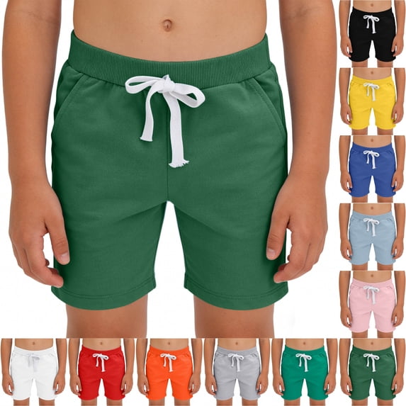 LIBRCLO Swim Trunks for Kids Boys Thin Quick Dry Board Shorts with Pockets Lightweight Breathable Summer Beach Shorts Army Green 6-7 Years
