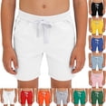 thumbnail image 1 of LIBRCLO Swim Trunks for Kids Boys Thin Quick Dry Board Shorts with Pockets Lightweight Breathable Summer Beach Shorts White 6-7 Years, 1 of 7