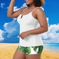 thumbnail image 1 of LIBRCLO Tankini Swimsuits for Women Prints Shorts and Casual Split V-Neck Tank Top With Chest Cushion Tummy Control Two Piece Bathing Suits, 1 of 6