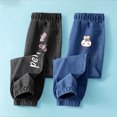 thumbnail image 1 of LIBRCLO 2PC Toddler Jeans for Girls Trendy Comfort Pants Stretchy Loose Printed Denim Pants Size 3 Years, 1 of 7