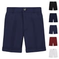 thumbnail image 1 of LIBRCLO Toddler Shorts for Boys Size 3-4 Years with Pockets Casual Plaid School Uniform Suit Shorts Navy, 1 of 3