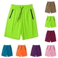 thumbnail image 1 of LIBRCLO Mens Shorts Solid Color Ice Silk Drying Shorts with Pockets Running Outdoor Summer Bottoms, 1 of 7