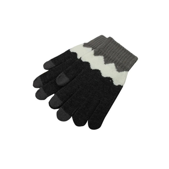 LIBRCLO Womens Color-blocked Cold-proof Touchscreen Warm and Fashionable Gloves