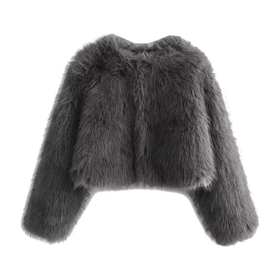 LIBRCLO Womens Jackets Solid Color Thick Warm Outdoor Fleece Coat Hoodless Fashion Comfy Lapel Long Sleeve Button Outwear for Winter