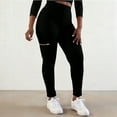 thumbnail image 1 of LIBRCLO Womens Leggings Plus Size With Pockets High Waisted Fashion Solid Color Leggings, 1 of 5