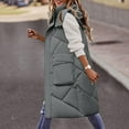 thumbnail image 1 of LIBRCLO Womens Puffer Vest Hooded Sleeveless Long Coat Quilted Casual Warm Winter Parka with Pockets, 1 of 5