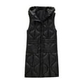 thumbnail image 1 of LIBRCLO Womens Puffer Vest Long Sleeveless Jacket Lightweight Warm Winter Coat with Pockets, 1 of 5